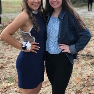 Dark Blue Homecoming Dress